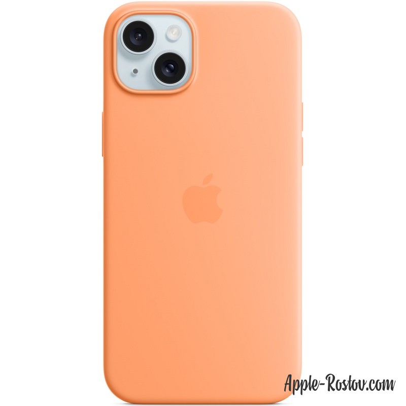 Silicone case iPhone 15 MagSafe Orange