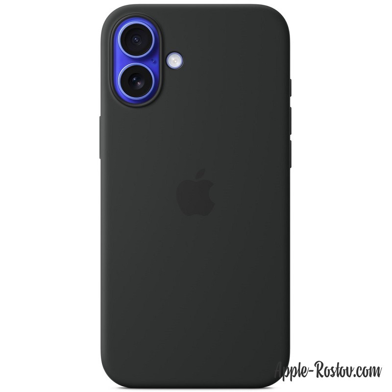 Silicone case iPhone 16 Plus MagSafe Black