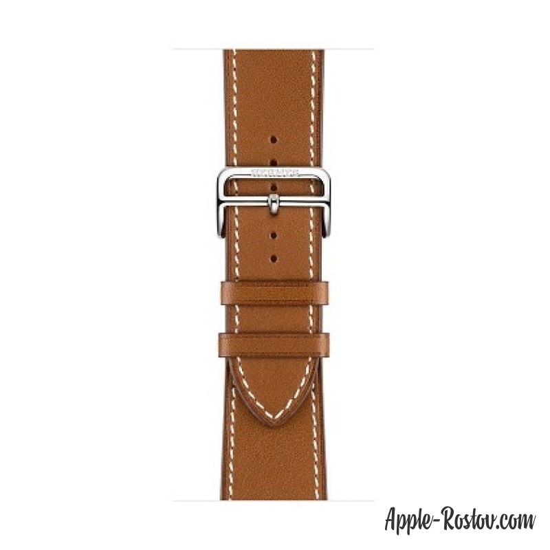 Apple Watch Hermes 42 mm silver/Simple Tour Barenia leather Fauve colors with folding clasp Apple Watch Hermes 42 mm silver/Simple Tour Barenia leather Fauve colors with folding clasp